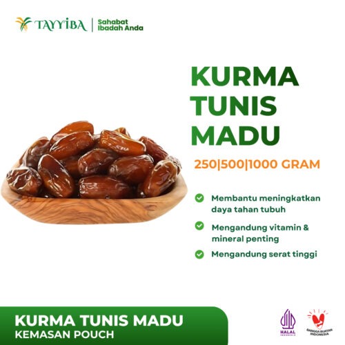 Kurma Tunis Madu Premium 250gr, 500gr & 1kg – Kurma Manis Legit Tinggi Serat