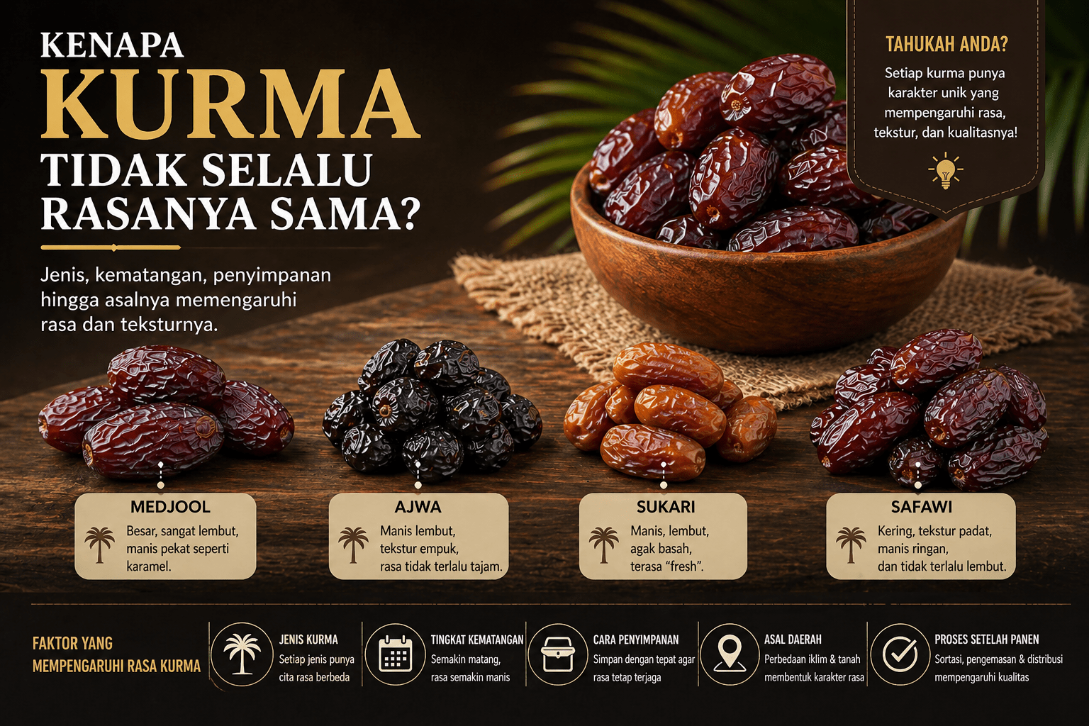 perbedaan jenis kurma ajwa medjool sukari safawi